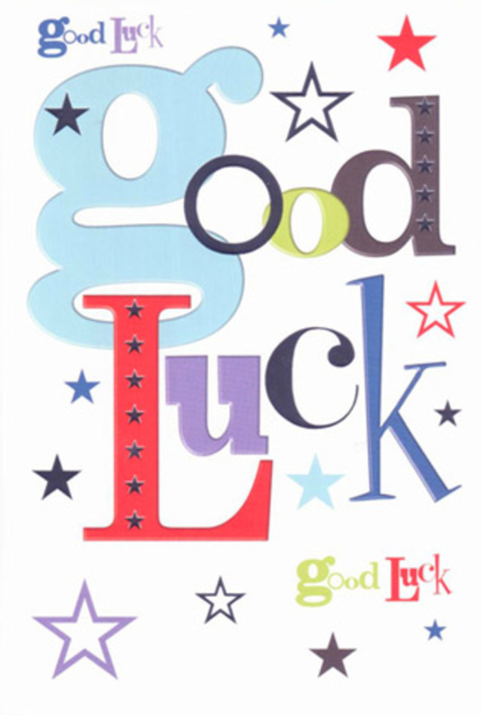 Celebrating the vibrancy of Charlton, this eye-catching luck card stands out like a cheerful beacon on a mantelpiece or beside a fresh delivery from Flowers Charlton. Each letter in 'Good Luck' boasts its own personality-broad strokes of serene blue, narrow sweeps of midnight, sparking accents of cherry red-while colourful stars tumble around the typography like children after school along Charlton Church Lane. The design feels upbeat and inviting, as if quietly cheering on the recipient from the background, reminiscent of the supportive atmosphere at local Charlton events and gatherings. Broad, clean white space allows each burst of colour to shine, creating a modern yet deeply heartfelt message. The card's sturdy, satin-finish cardstock is gratifying to hold, reminiscent of the tactile joy of unwrapping a specially made bouquet. This little keepsake, ideal for new beginnings, carries the hopeful spirit that defines the community-whether it's a neighbour tackling a new adventure or a close friend stepping boldly into the future. Every detail is thoughtful, echoing the pride and expertise of a florist who knows just how to send hope along with every thoughtful word.